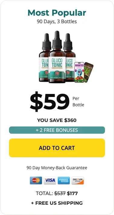 GlucoTonic - 3 bottles